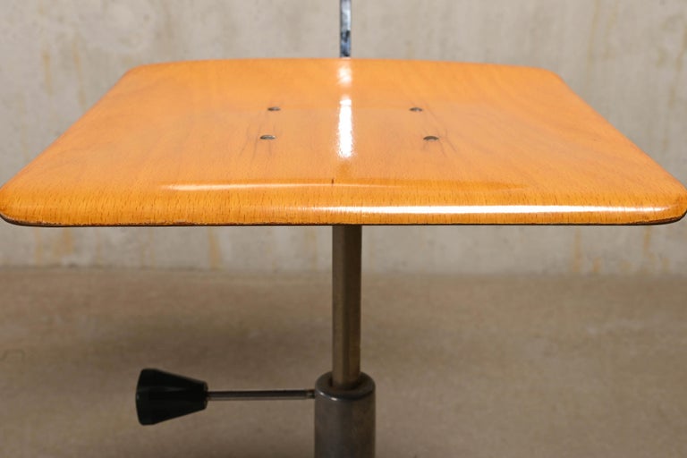 Jørgen Rasmussen Industrial Office / Desk Chair in Light Wood for Labofa For Sale 1