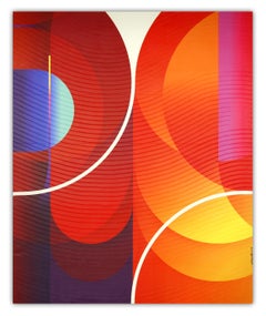 Ponceau Safran Nuit # T cuit (Abstrakte Malerei)