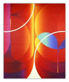 Prune Safran Céladon # Espadindon (Abstract Painting)