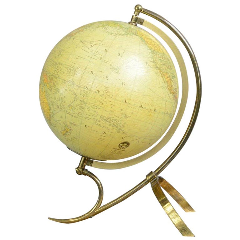 JRO Globus Light Up Desk Globe, circa 1940s at 1stDibs