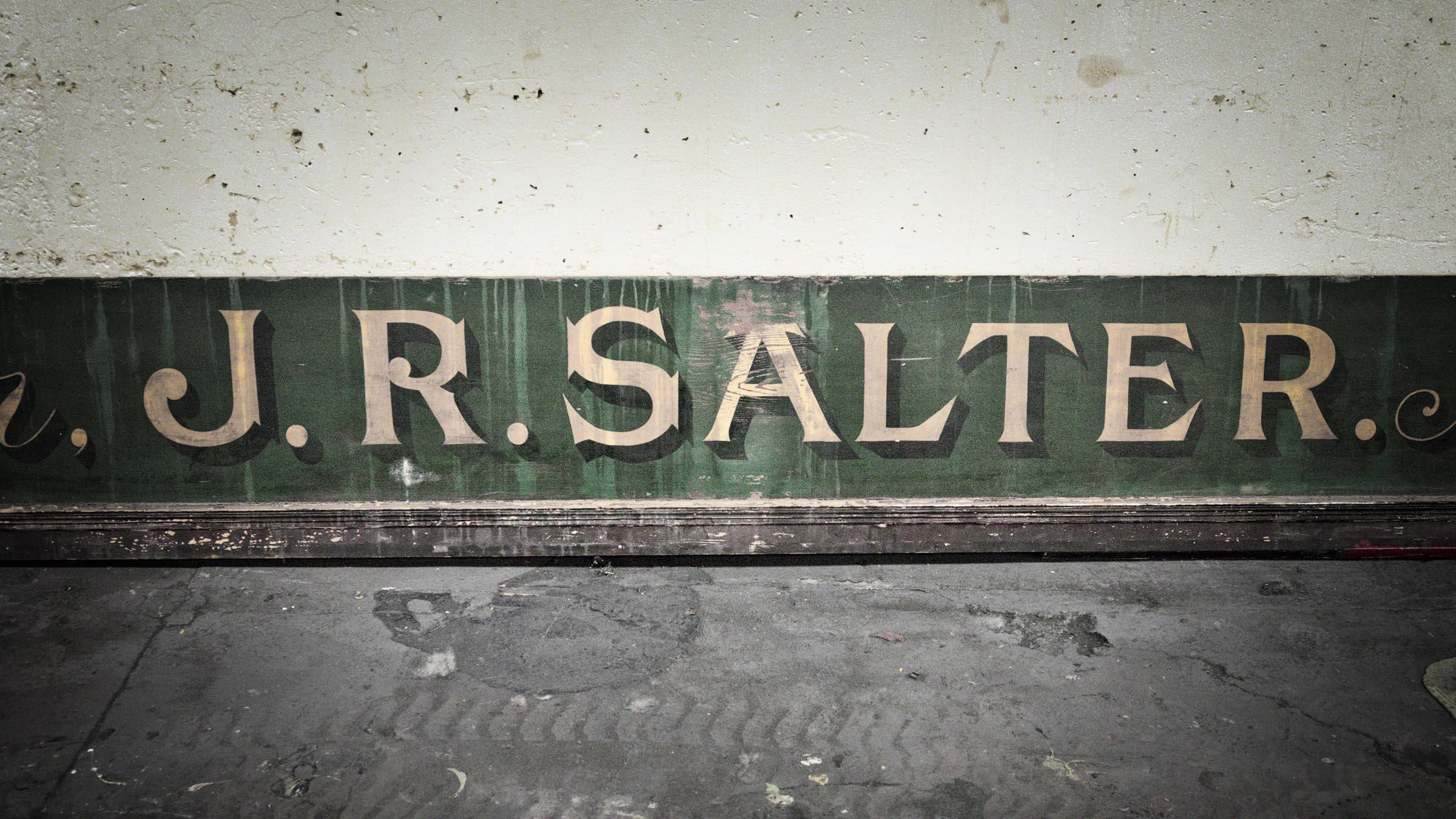 J.R.Salter Shop Sign In Distressed Condition For Sale In Alton, GB
