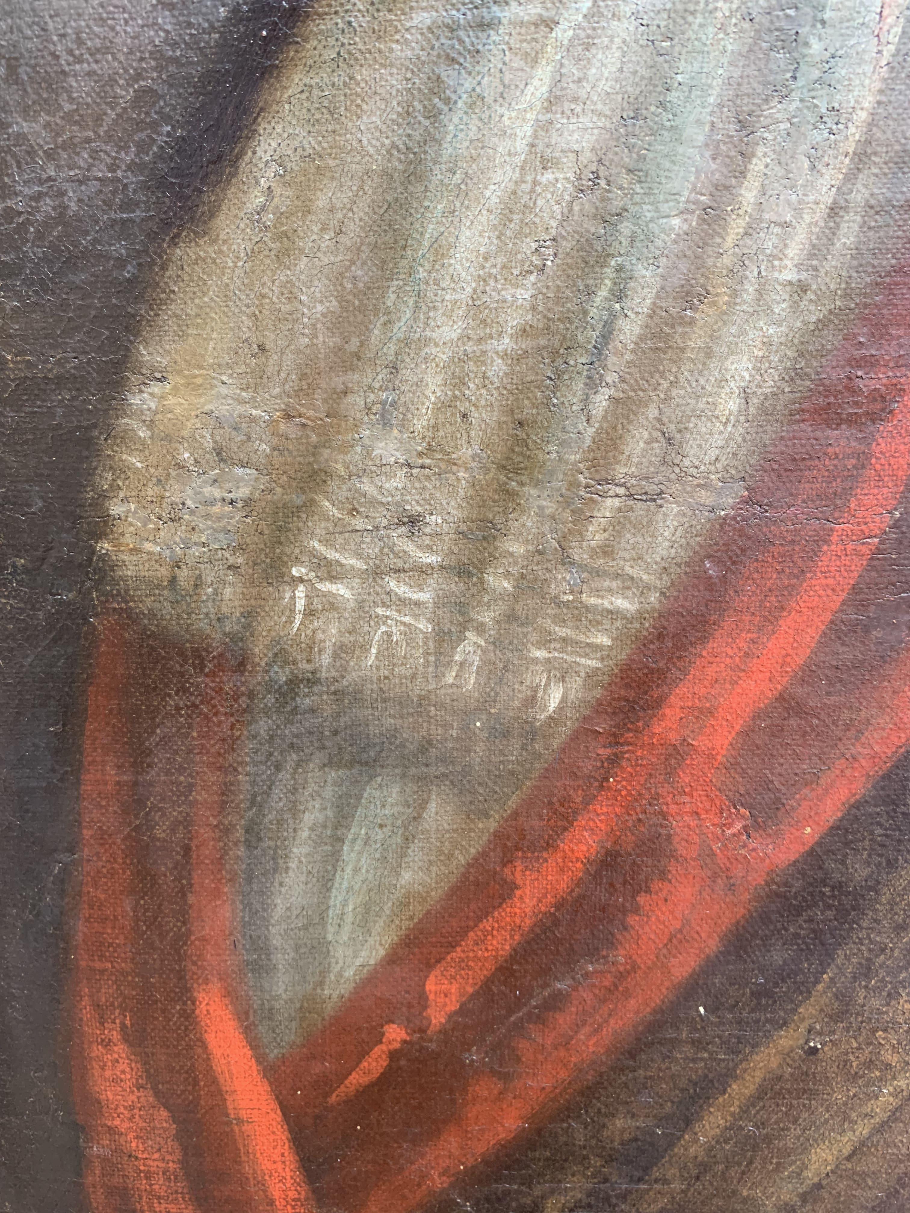 1780 Antike 18c. original Ölgemälde auf Leinwand Porträt eines Adligen Signiert im Angebot 3