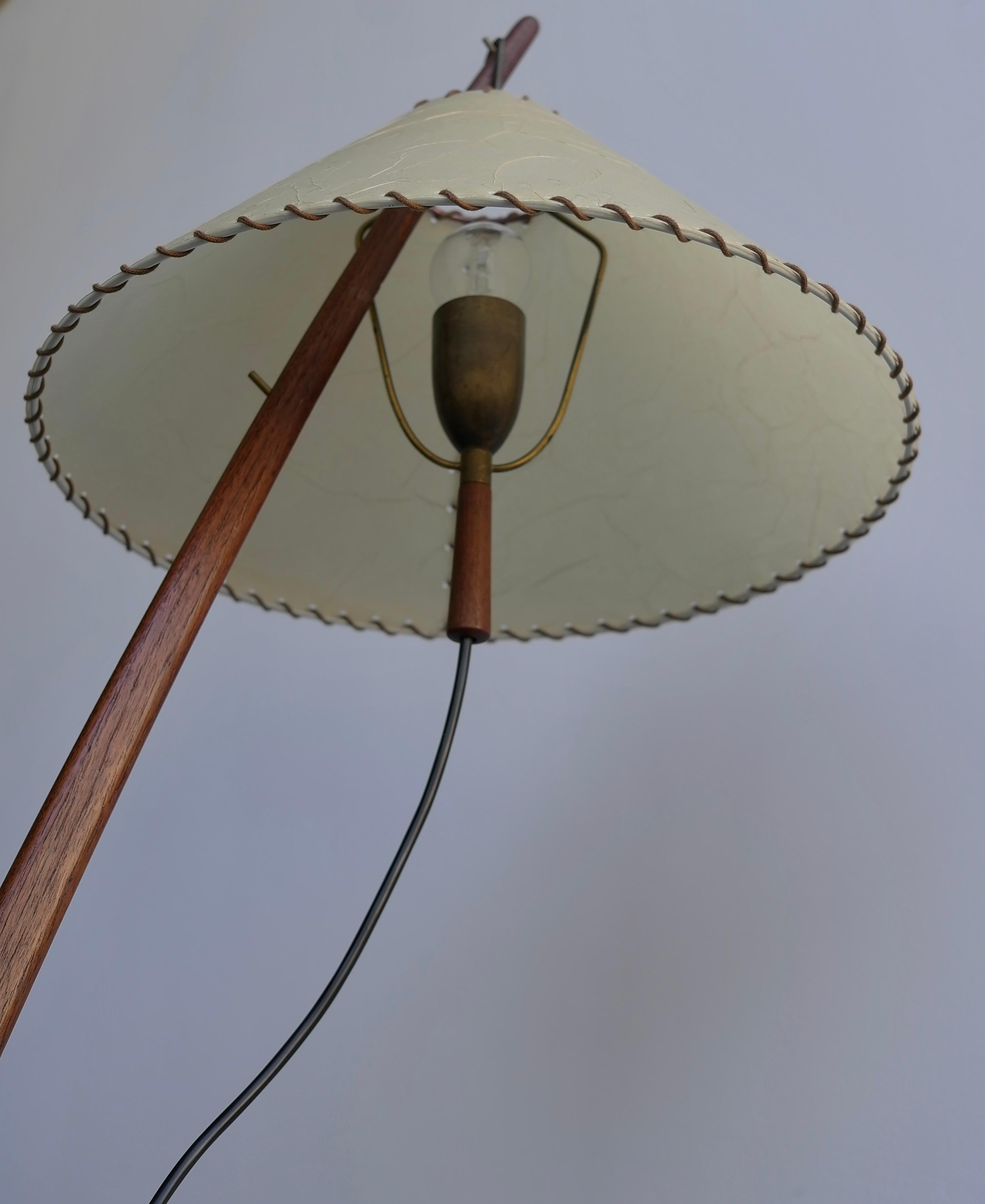 Austrian Adjustable Floor Lamp in Teak, Austria, 1950s