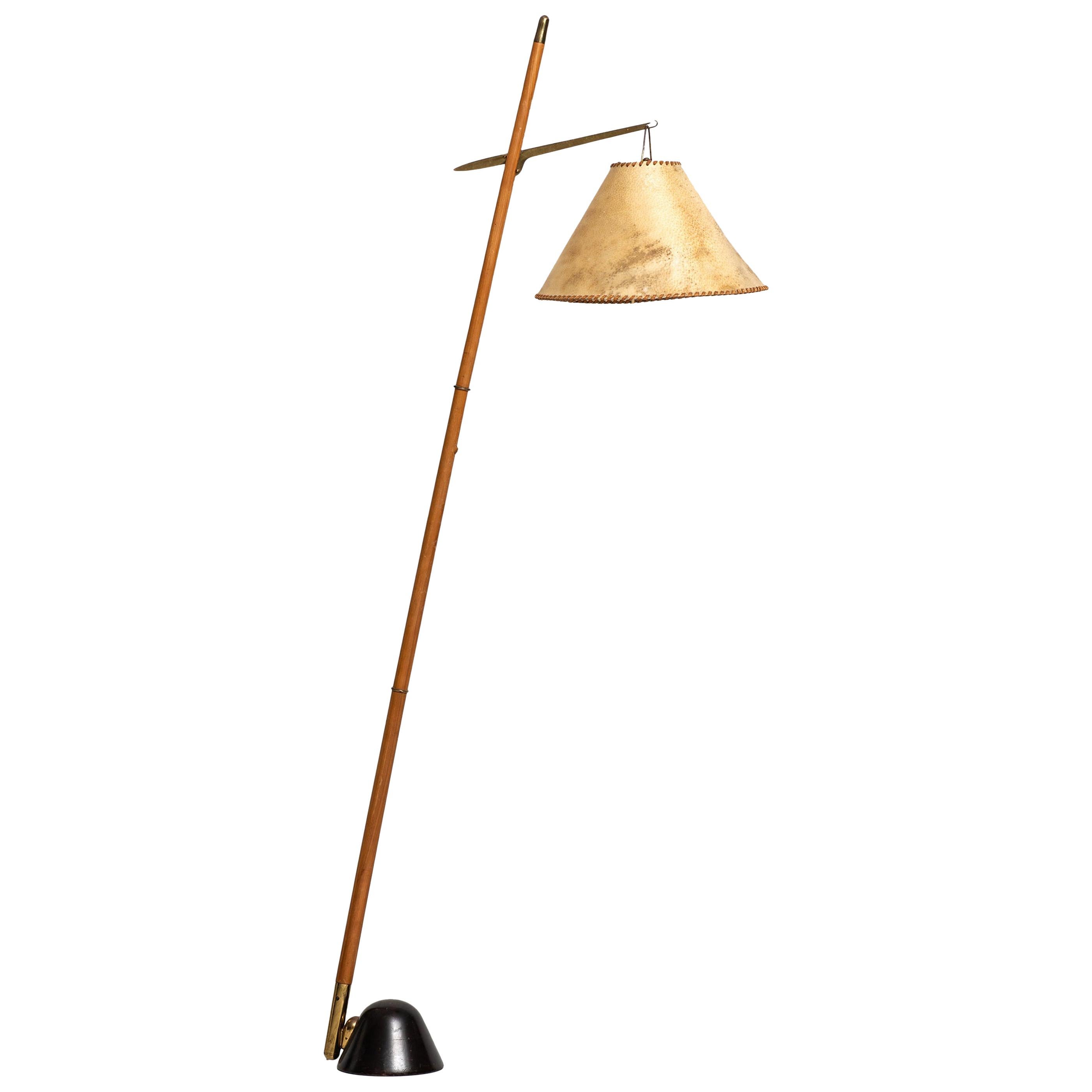 J.T Kalmar Attributed Floor Lamp by J.T Kalmar in Austria For Sale