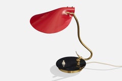 J.T. Kalmar Attribution, Table Lamp, Brass, Acrylic, Austria, 1960s