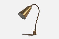 J.T. Kalmar Attribution, Table Lamp, Brass, Austria, 1940s