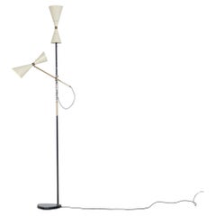 J.T. Kalmar Austrian Floor Lamp, Manufactured by Kalmar, 1950s.