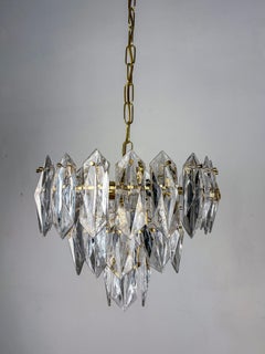 JT Kalmar chandelier, cut glass, 3 levels, Austria, Circa 1970's