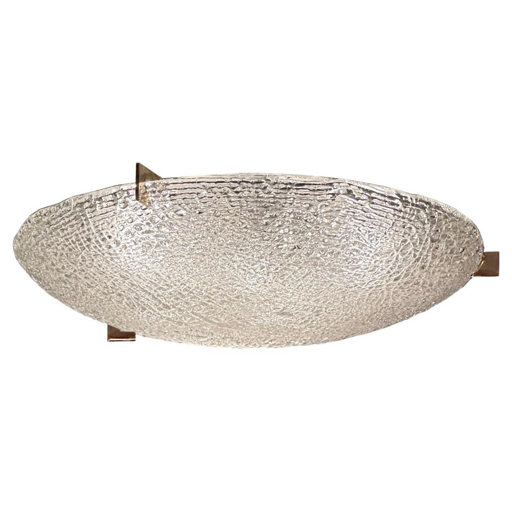 JT Kalmar Plafonnier affleurant à motif craquelé, 1960 en vente