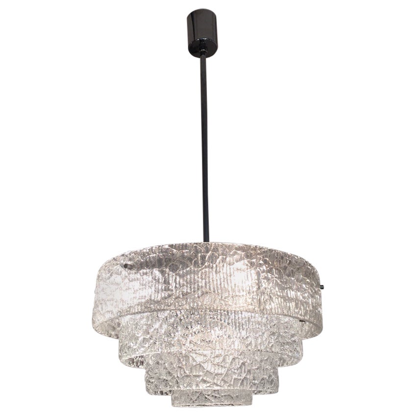 JT Kalmar Crystal Concentric Chandelier Austria ca. 1970's