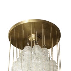 J.T. Lustre en verre de cristal taillé Kalmar, années 1960