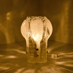 J.T. Kalmar Four-Petal Icicle Flower, Melting Glass Table Lamp