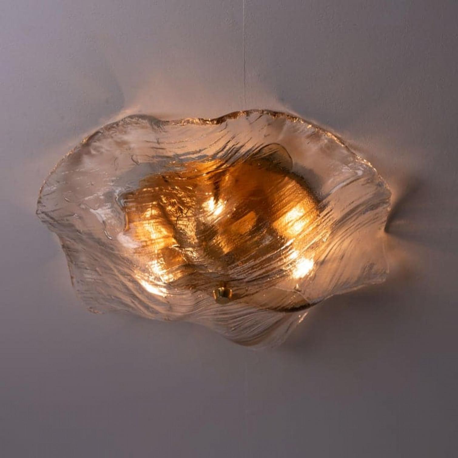 J.T. Monture encastrée Kalmar Franken ambrée et transparente, Autriche, 1960 en vente 8