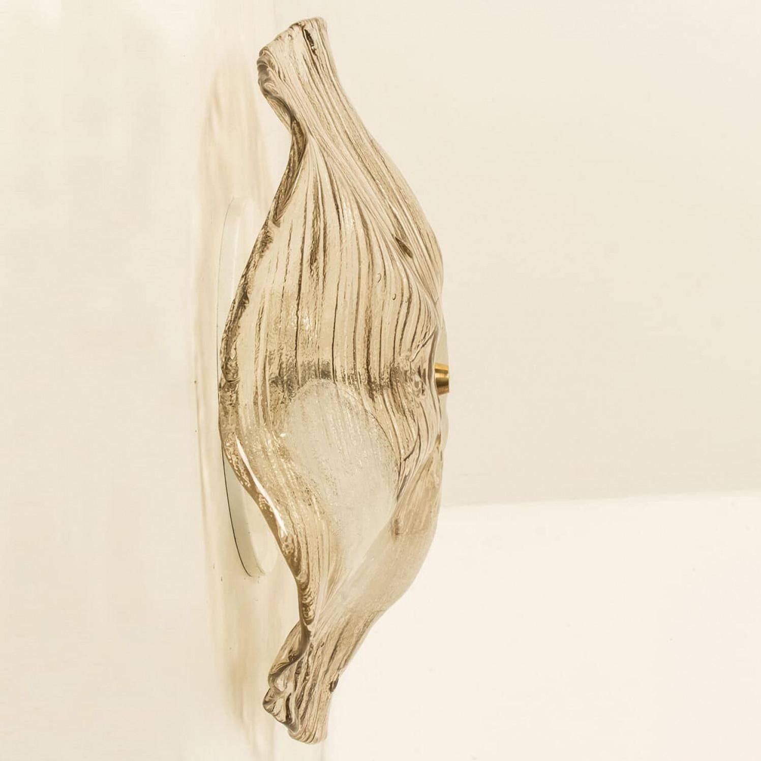 J.T. Lampes murales encastrées en verre clair Kalmar Lighting, 1960 en vente 7
