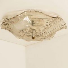 J.T. Kalmar Franken Clear Glass Flush Mounts Wall Lights, 1960