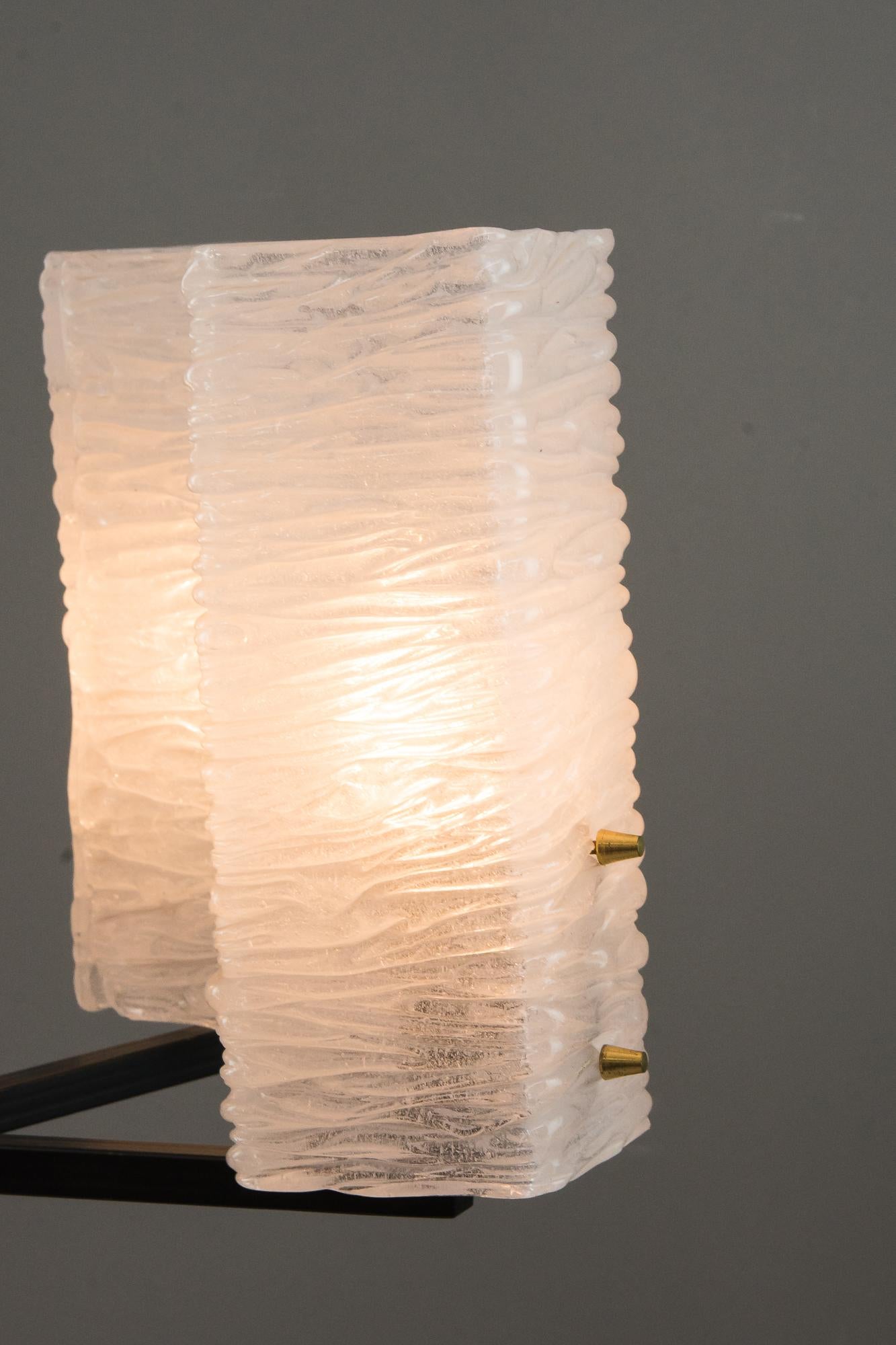 J.T. Kalmar Frosted Glass Chandelier, Vienna, circa 1960s For Sale 10