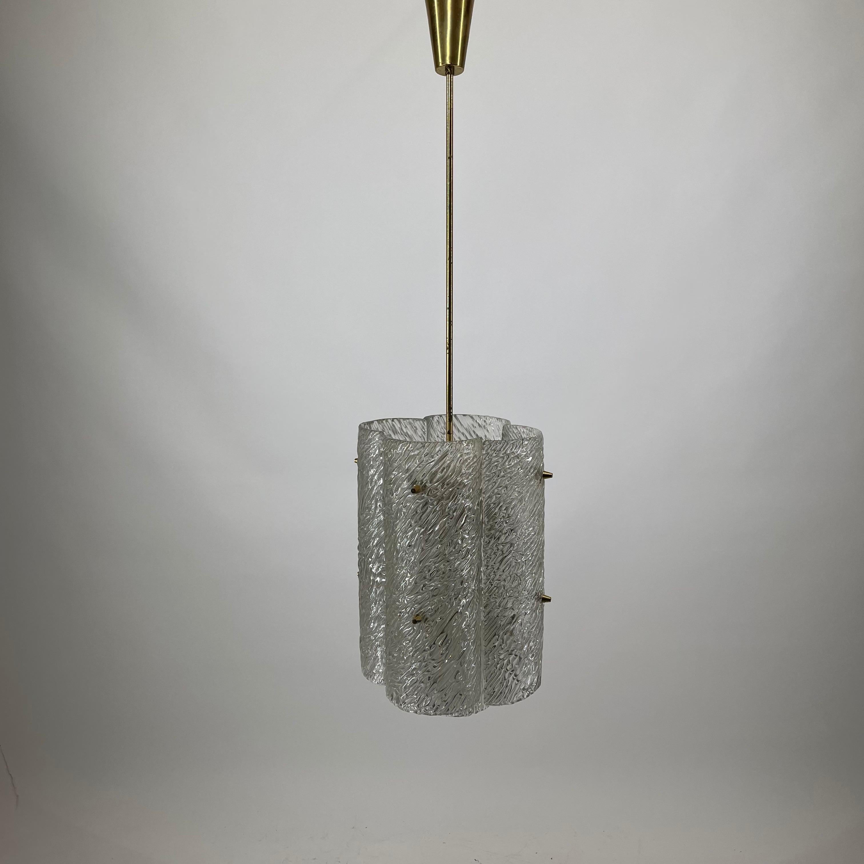 Mid-Century moderno J.T. Lampadario in vetro Kalmar, Austria, anni '50 in vendita