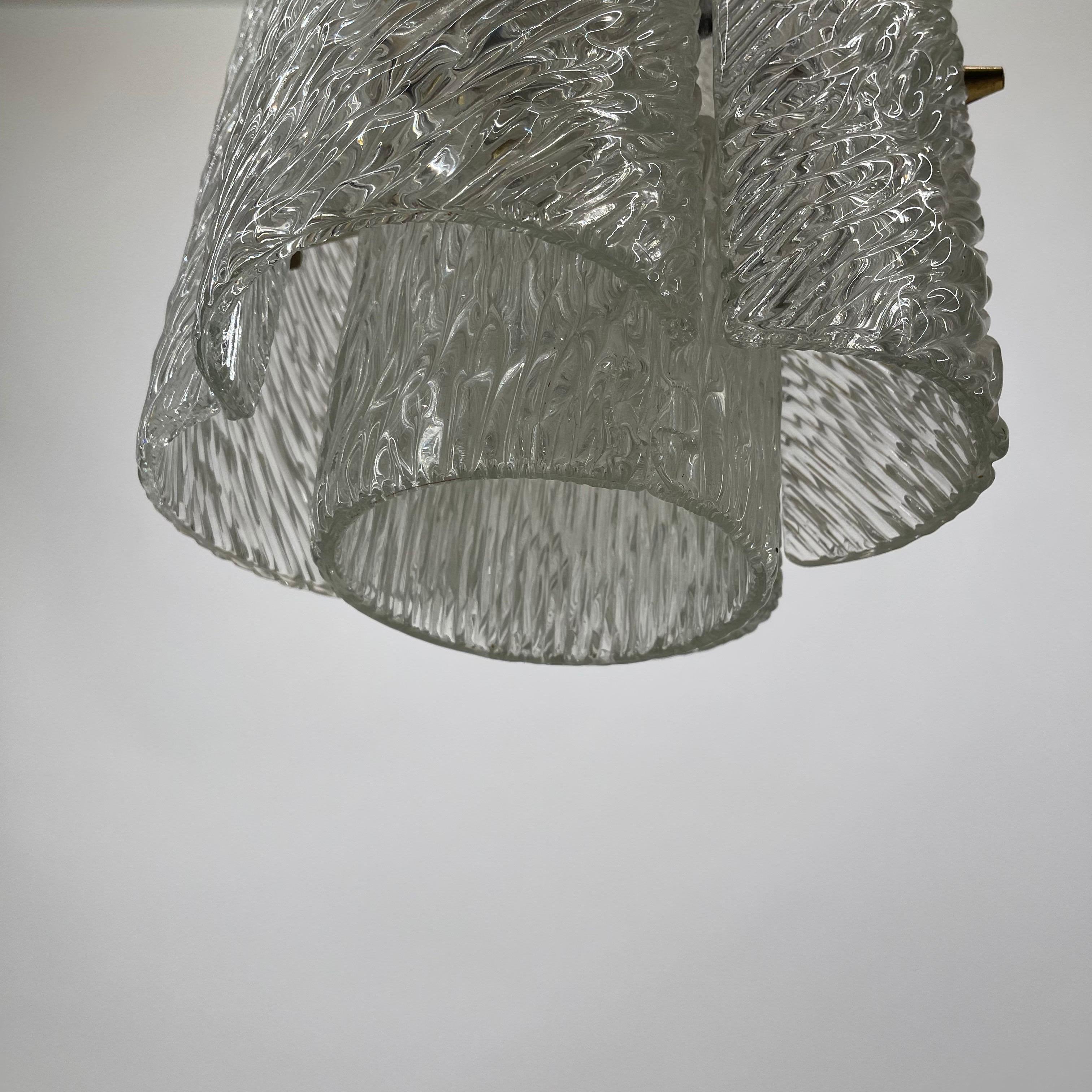 J.T. Lampadario in vetro Kalmar, Austria, anni '50 In condizioni buone in vendita a Vienna, AT