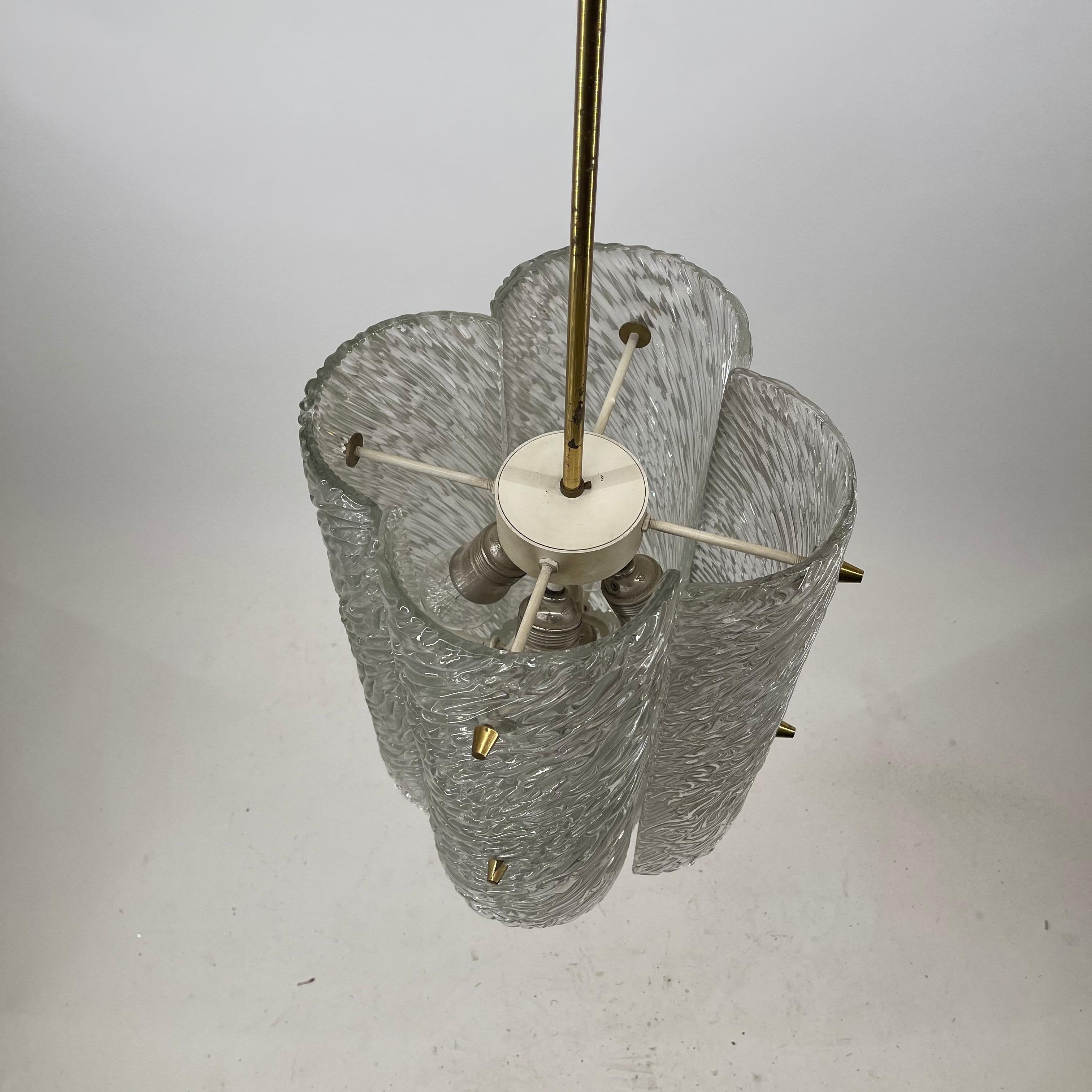 Metà XX secolo J.T. Lampadario in vetro Kalmar, Austria, anni '50 in vendita
