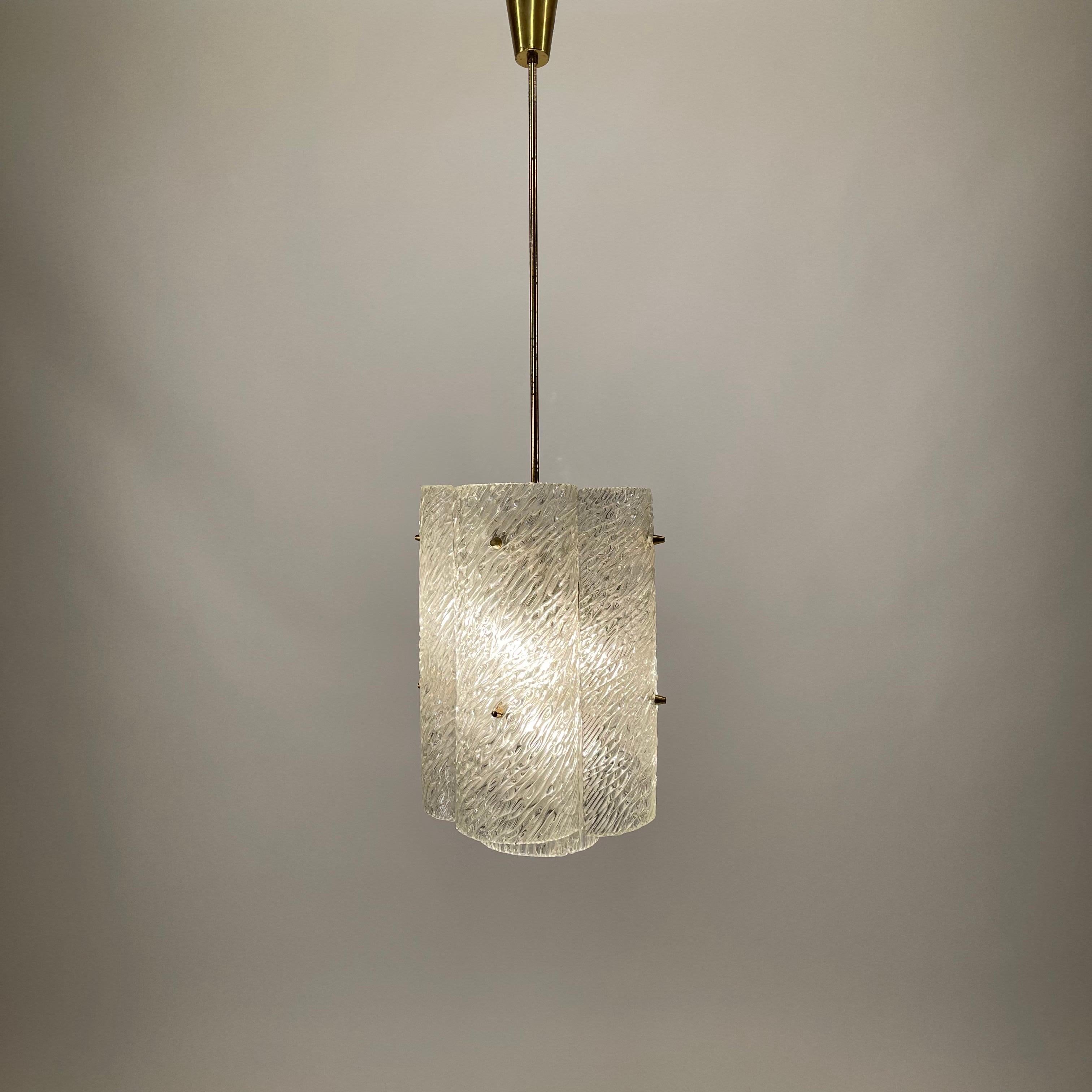 Ottone J.T. Lampadario in vetro Kalmar, Austria, anni '50 in vendita