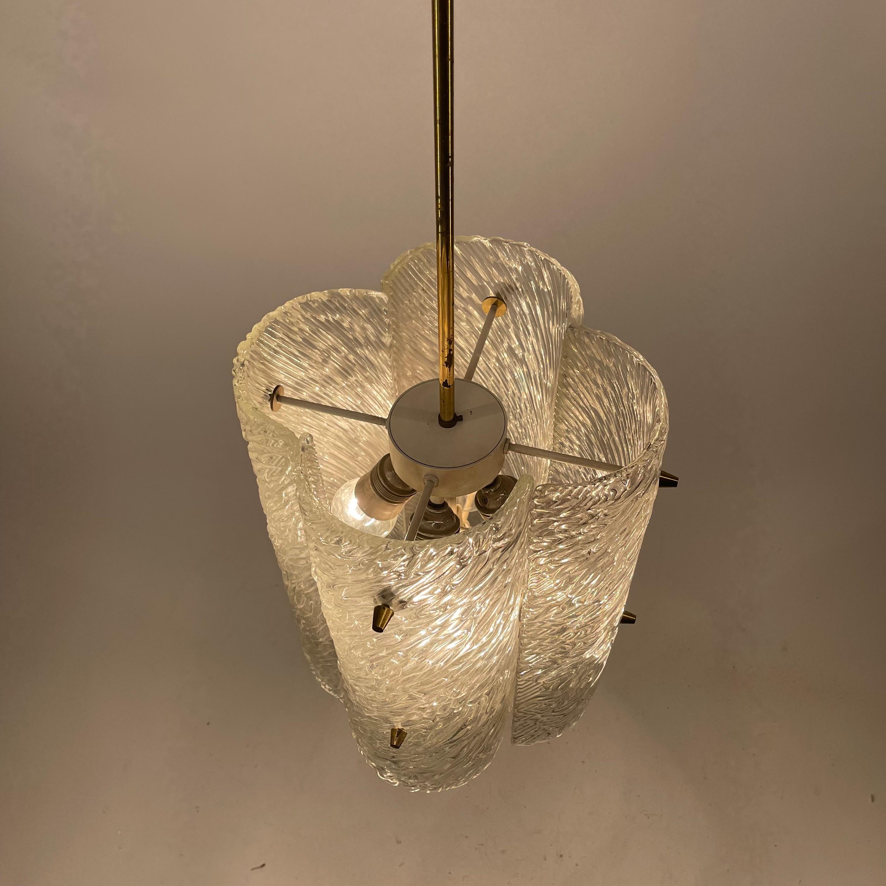J.T. Lampadario in vetro Kalmar, Austria, anni '50 in vendita 2
