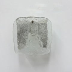 J.T. Kalmar ice glass wall lamps sconce , 1970s , Germany