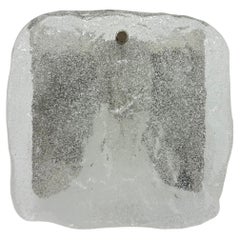 J.T. Kalmar ice glass wall lamps sconce , 1970s , Germany