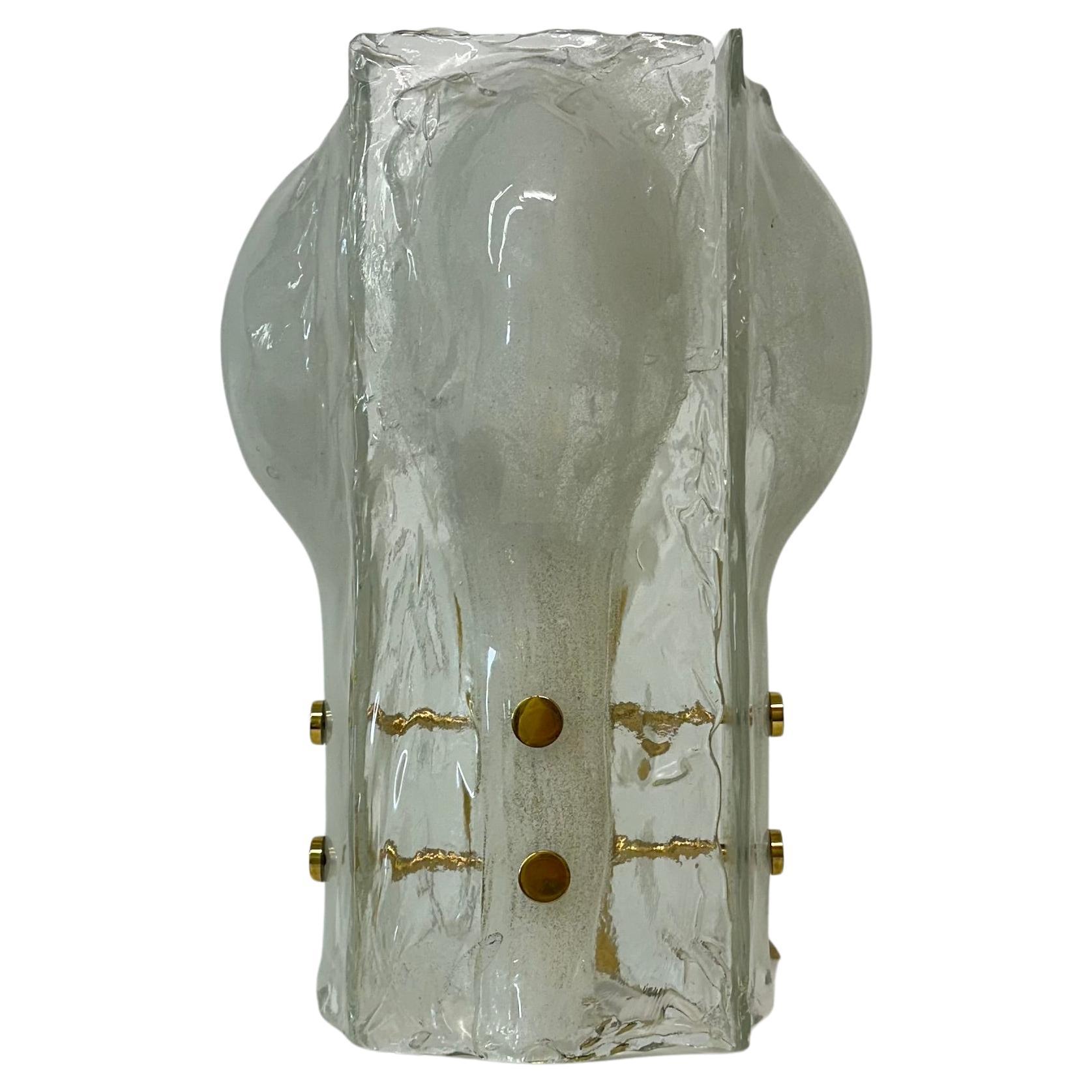 J.T. Kalmar iced glass petal table lamp , 1970’s