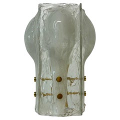 J.T. Kalmar iced glass petal table lamp , 1970’s