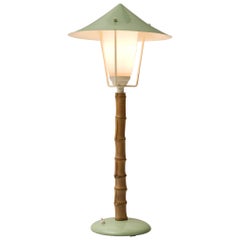 J.T. Kalmar 'Karla' Bamboo Green Table Lamp