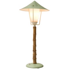J.T. Kalmar 'Karla' Bamboo Green Table Lamp