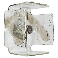 J.T. Kalmar Large Murano Glass Sconce or Flush Mount, Vienna, 1960s
