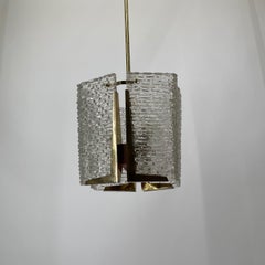 J.T. Kalmar Laterne Glass Chandelier, Austria 1960s