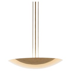 J.T Kalmar Mid Century Brass Dome Ceiling Light, Austria