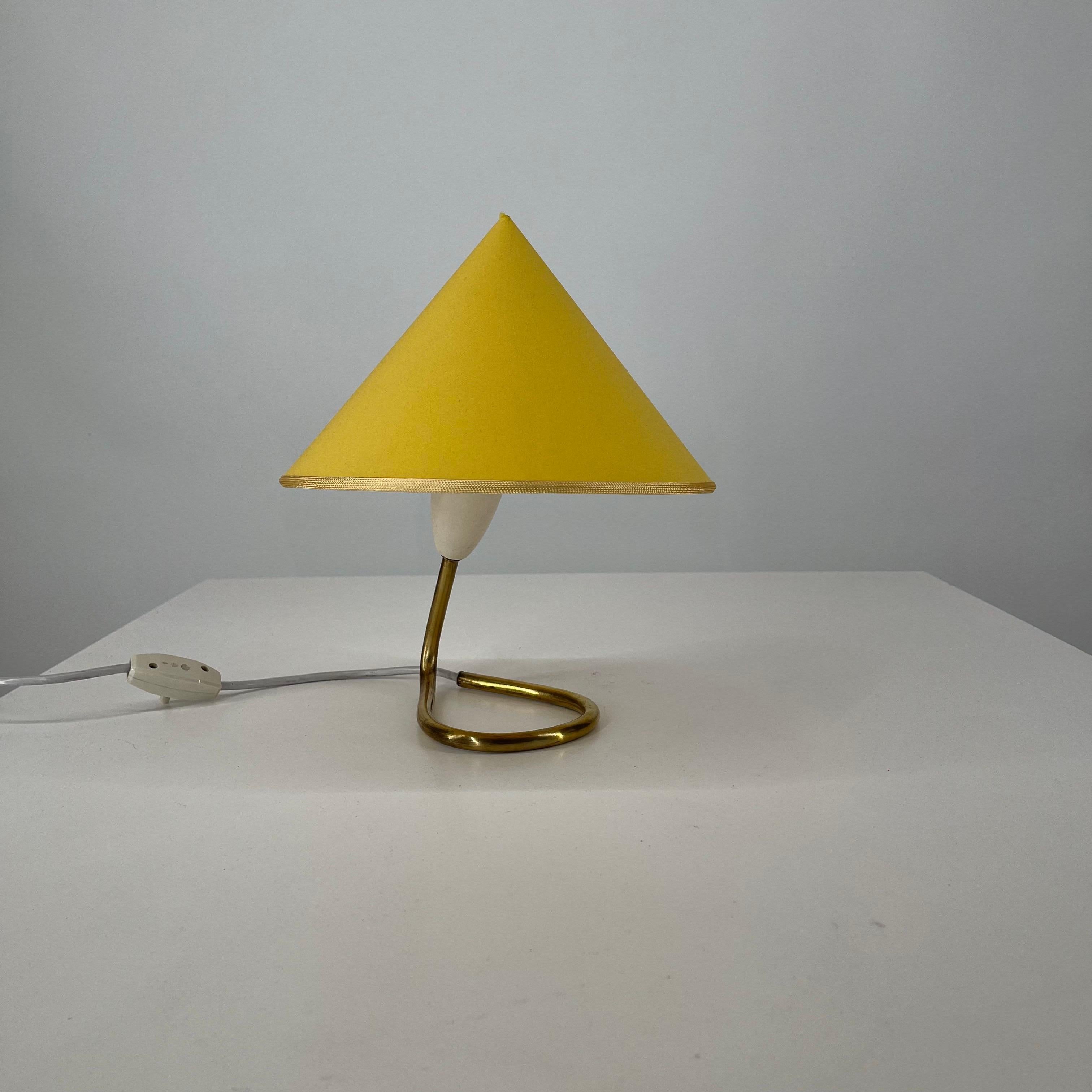 J.T. Kalmar Mid-Century Modern petite table night stand lamp, Austria, 1950s.