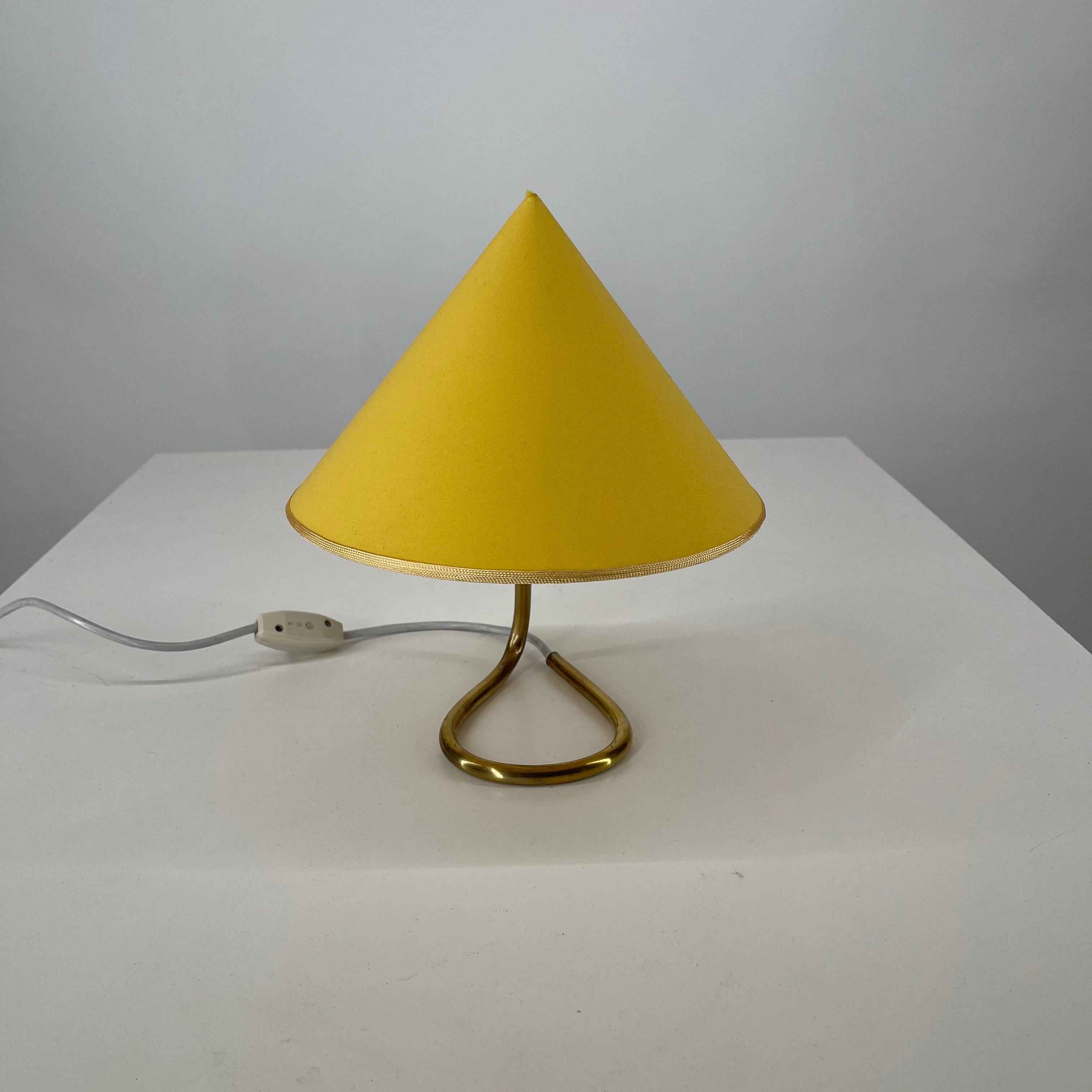 Brass J.T. Kalmar Mid-Century Modern Petite Table Night Stand Lamp, Austria, 1950s For Sale