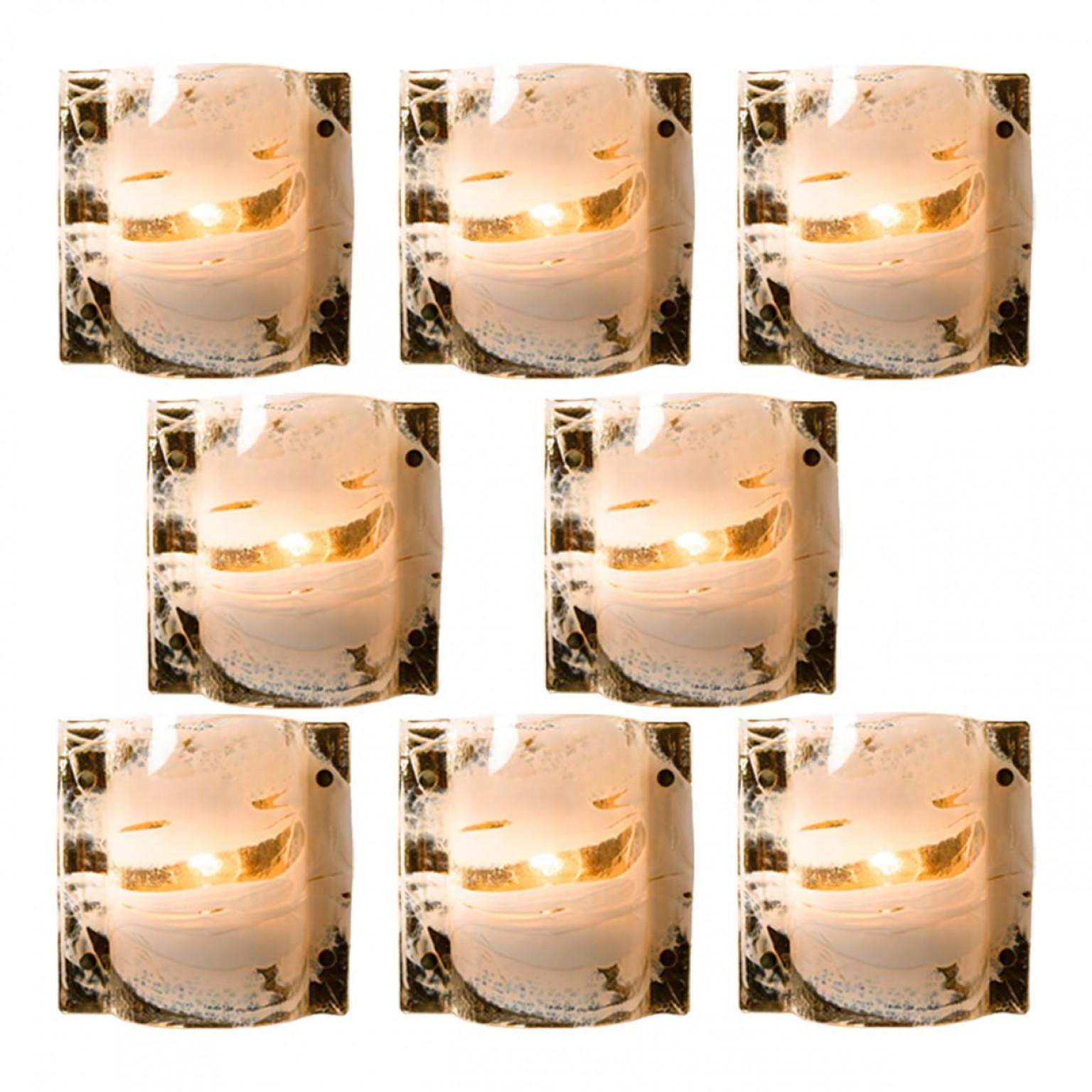 J.T. Apliques de latón de cristal de Murano Kalmar, Austria, 1960 en venta 6