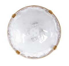 J.T. Plafoniera Kalmar Flush Mount in vetro di Murano e ottone, Austria 1960