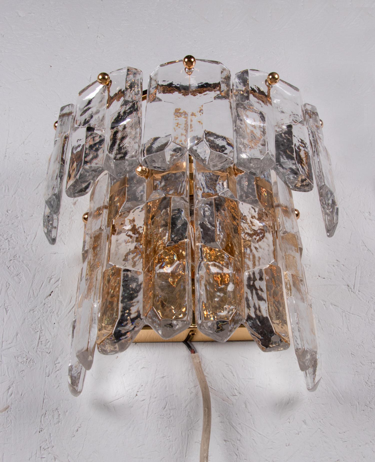 Austrian J.T. Kalmar 'Palazzo' Wall Sconce, 1960, Vienna, Austria