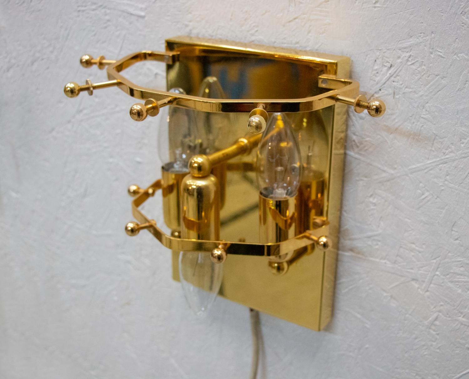 Glass J.T. Kalmar 'Palazzo' Wall Sconce, 1960, Vienna, Austria