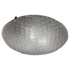 JT Kalmar Patterned Glass Flush Mount Ceiling Fixture, 1960s