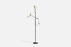 J.T. Kalmar, "Pelikan" Floor Lamp, Metal, Brass, Austria, 1950s