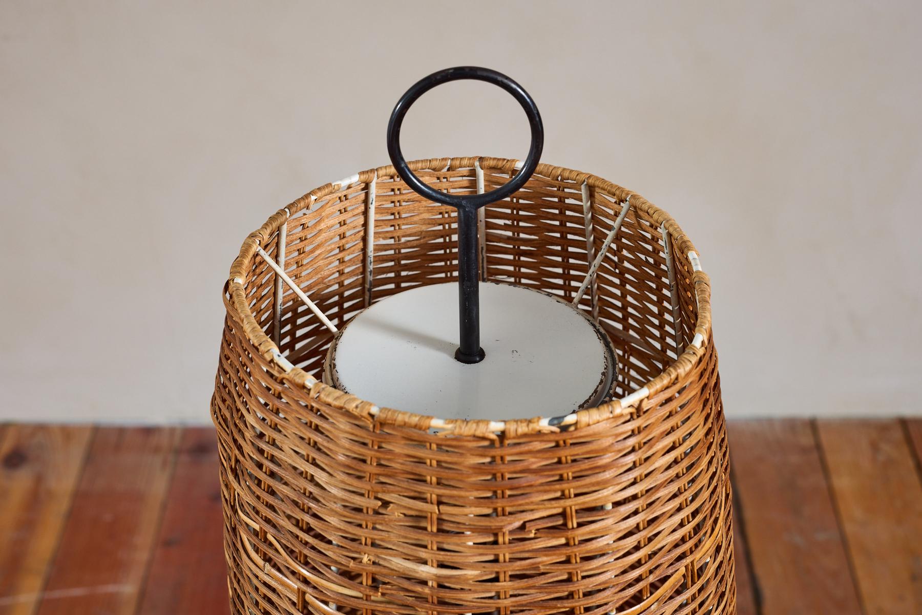 J.T. Kalmar Rattan Floor Lamp For Sale 6