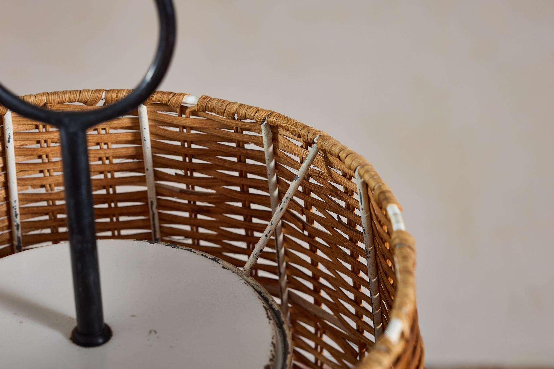 J.T. Kalmar Rattan Floor Lamp For Sale 1