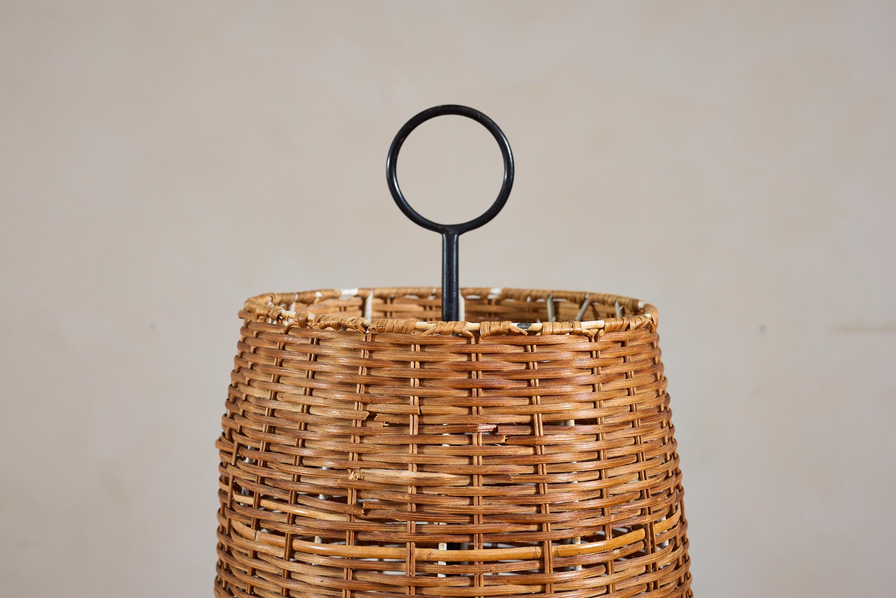 J.T. Kalmar Rattan Floor Lamp For Sale 3