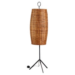J.T. Kalmar Rattan Floor Lamp