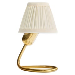 J.T. Kalmar, Table Lamp, Brass, Fabric, Austria, 1950s