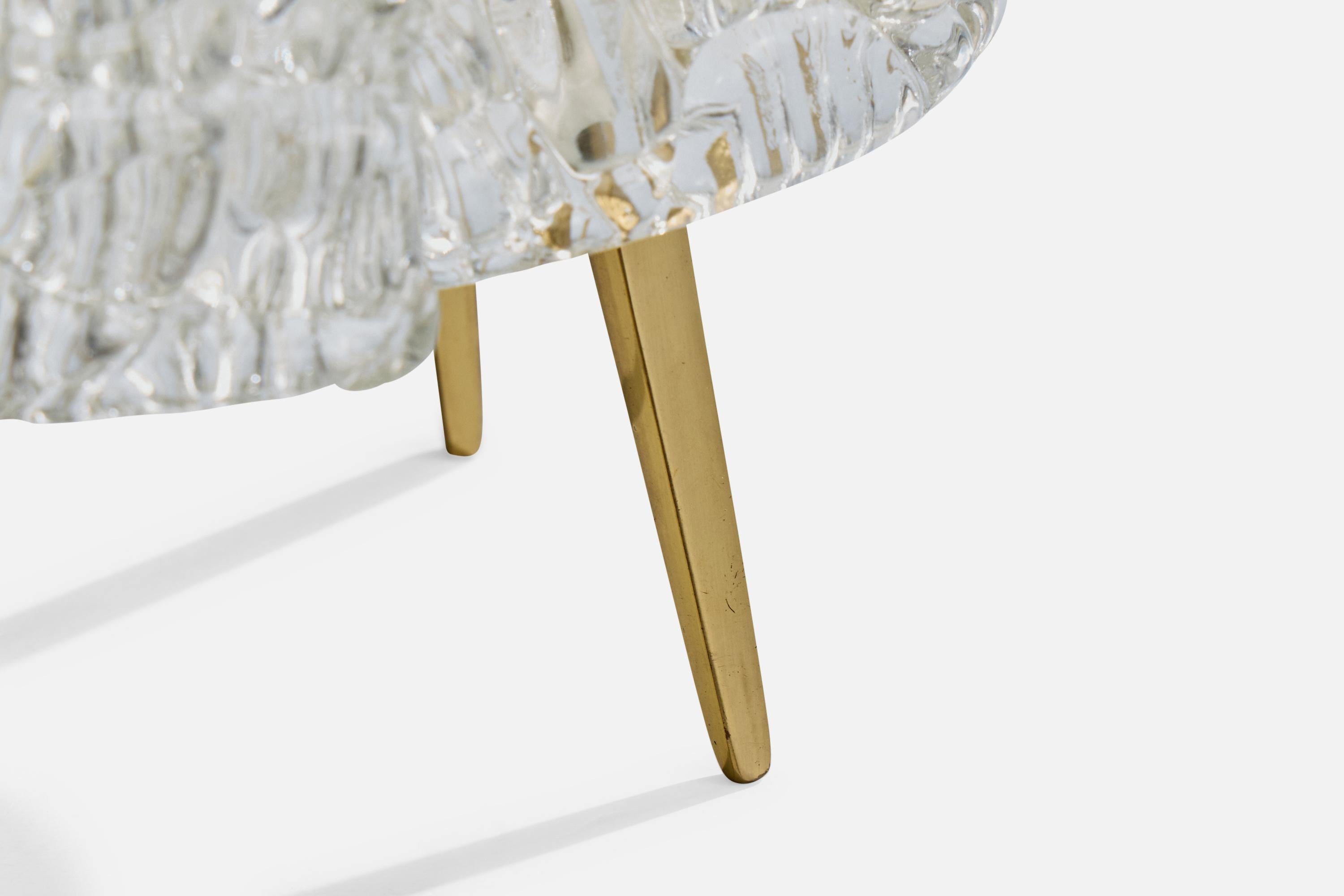 J.T. Kalmar, lampe de table, laiton, verre, Autriche, années 1960 en vente 4