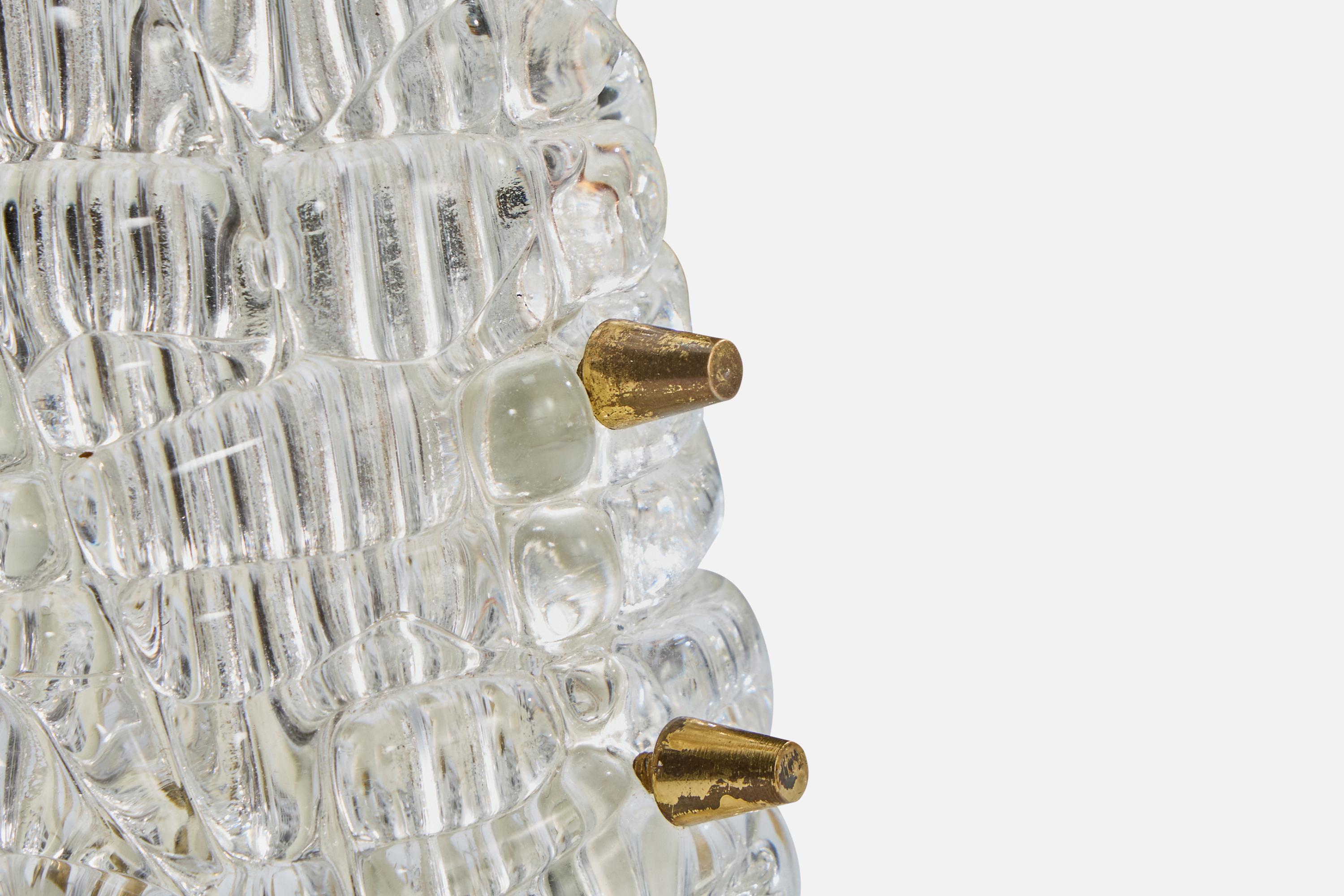 J.T. Kalmar, lampe de table, laiton, verre, Autriche, années 1960 en vente 1