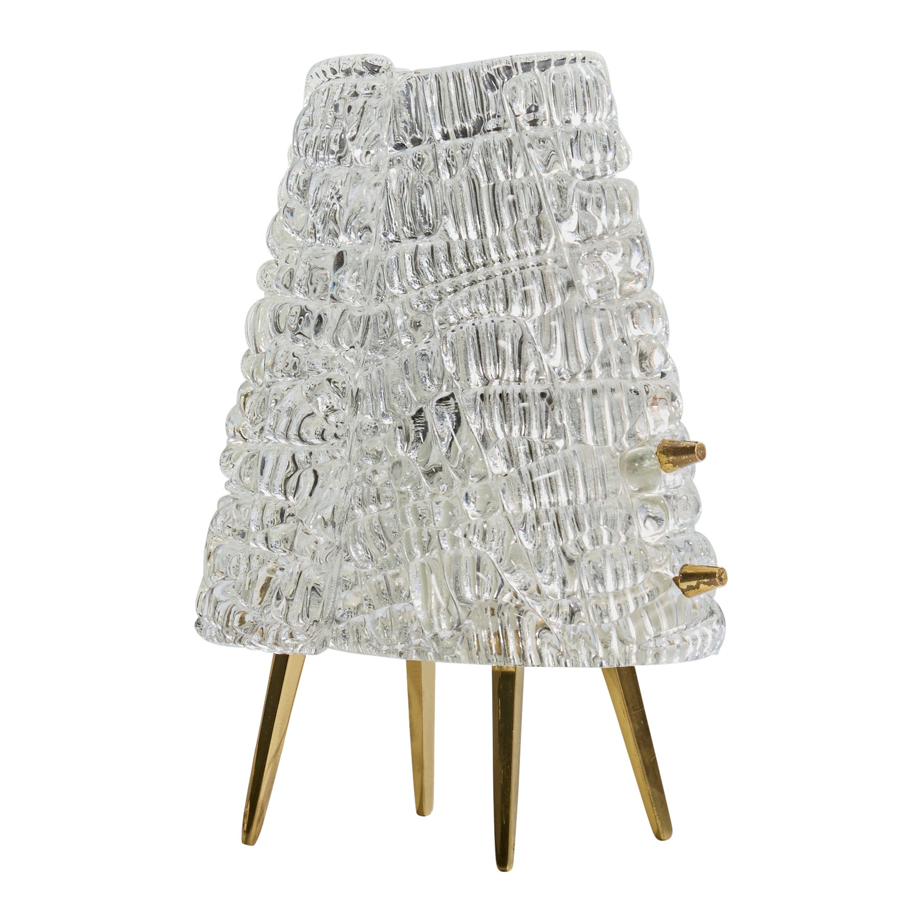 J.T. Kalmar, Table Lamp, Brass, Glass, Austria, 1960s